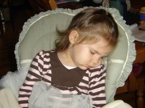 Afternoon nap in high chair!