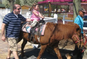 Sarah's 1st pony ride!